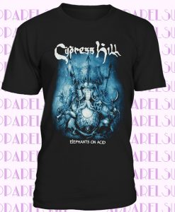 CYPRESS HILL ELEPHANTS ON ACID HIP HOP B REAL SEN DOG MUGGS NEW BLACK T-SHIRT