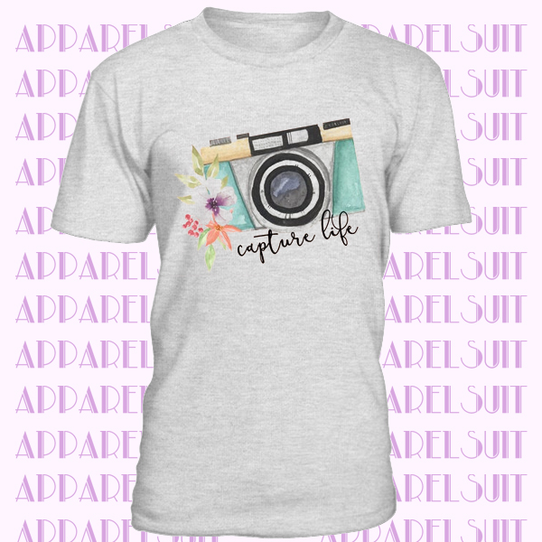 Capture Life Shirt - Photographer Shirt - Camera T-Shirt - Photographer Tshirt - Camera Shirt - Mens Womens Graphic Tee