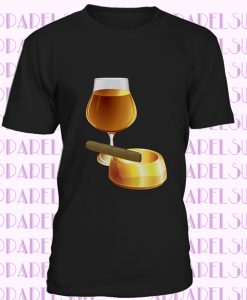 Cognac-Cigar-Ashtray-Novelty-Funny-DaliaHands-Mens-T-Shirt