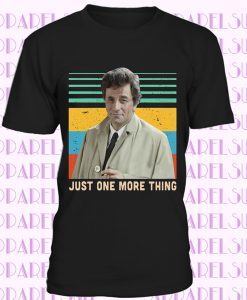 Columbo Just One More Thing Funny Detective TV Series Vintage Black Men T-Shirt