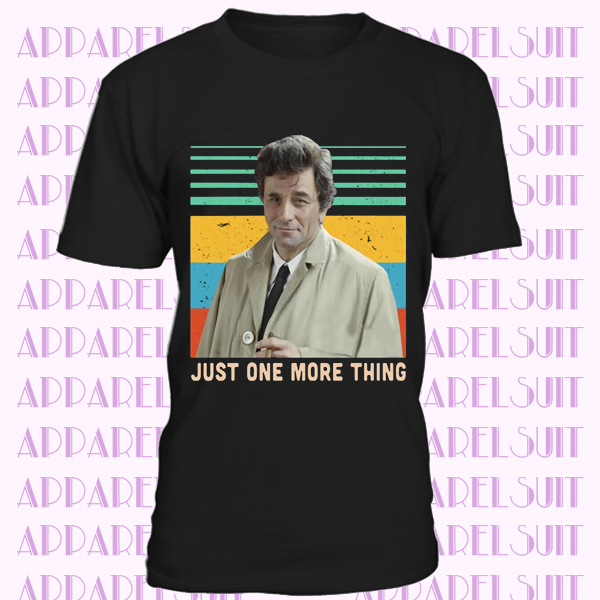 Columbo Just One More Thing Funny Detective TV Series Vintage Black Men T-Shirt