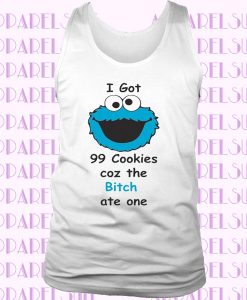 Cookie Monster Muppet Sesame Street Men Women Vest Tank Top Unisex T Shirt