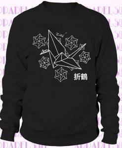 Crane Origami Japanese - Sweatshirt japanese bird japanese style japanese gift streetwear japanese symbol japanese tradition hoodie origami