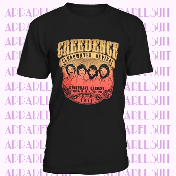 Creedence Clearwater Revival T-Shirt 1971 Rock Mens Retro