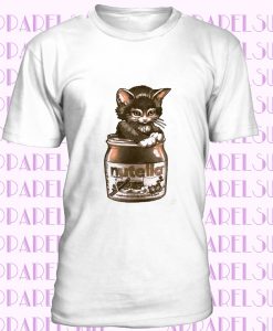 Cute kitten Kitty In Nutella Chocolate T-Shirt Vest Top Men Women