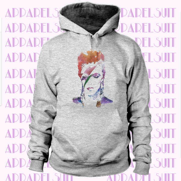 David Bowie Hoodie Ziggy Stardust Sweatshirt Portrait Water Color David Bowie Unisex Men & Women