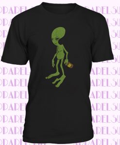 Drunk Alien Men's Black T-shirt