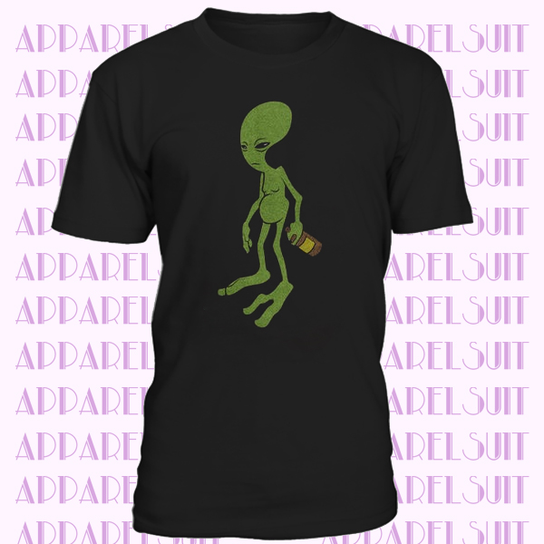 Drunk Alien Men's Black T-shirt