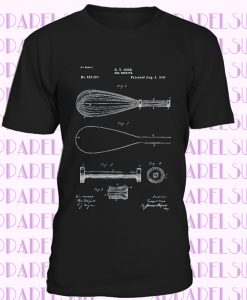 Egg Whipper Patent T-Shirt,Egg Whipper Blueprint,Patent Print T-Shirt