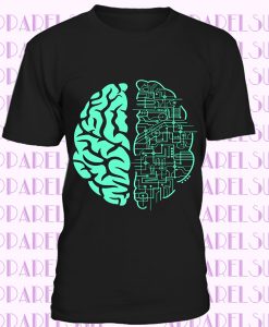 Electric Brain T-Shirt Mens computer nerd science circuit board