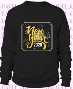 Festive Adults Kids Sweatshirt Crew Neck New Year Celebration