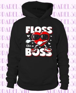 Floss Like A Boss Valentines Day Hoodie for Boys Girls Men Women