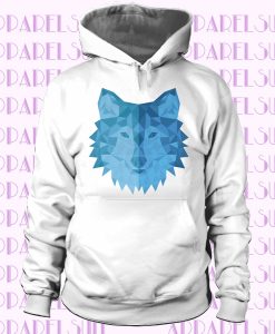 Frozen Wolf, Howling, Vintage, Graphic, Printed, Gift for him, Classic, Blend Hooded Sweatshirt