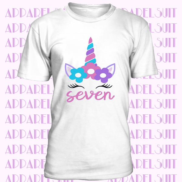 Girls Unicorn Birthday Shirt