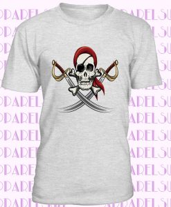 Gothic Pirate Punk T-shirt Men's Women's Short Sleeve Crew Neck Summer Tops Tee