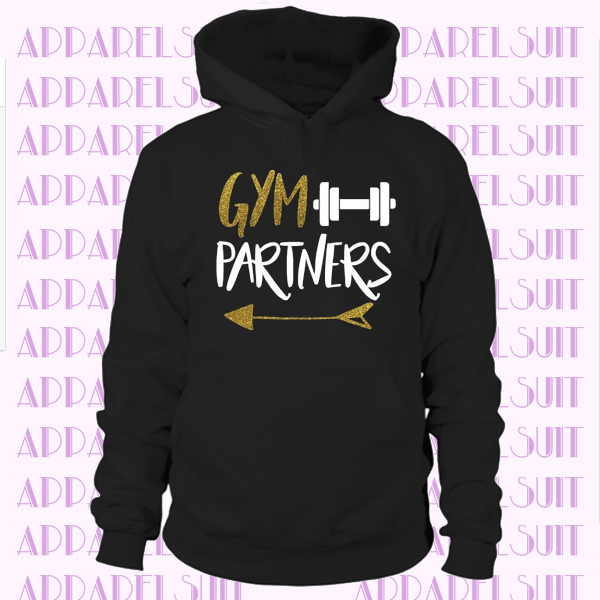 Gym Partners - Matching Couple Hoodies - Couple Hoodies