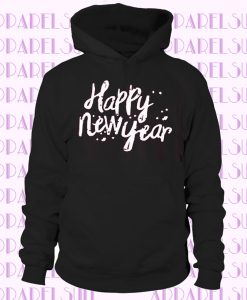 Happy New Year hoodie - New Years hoodiet - Maroon and White - New Years Eve Hoodie