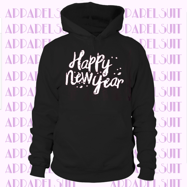 Happy New Year hoodie - New Years hoodiet - Maroon and White - New Years Eve Hoodie