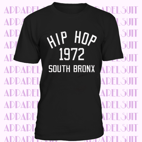 Hip Hop Music Bronx 1972 T-Shirt 100% Premium Cotton Rap Grandmaster Flash