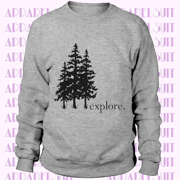 Hoodie - Explore Trees Outdoors - Hiking, Nature, Outdoor Aventure, Camping Shirt - Children's Pullover - Grey Toddler, Infant Hoodie