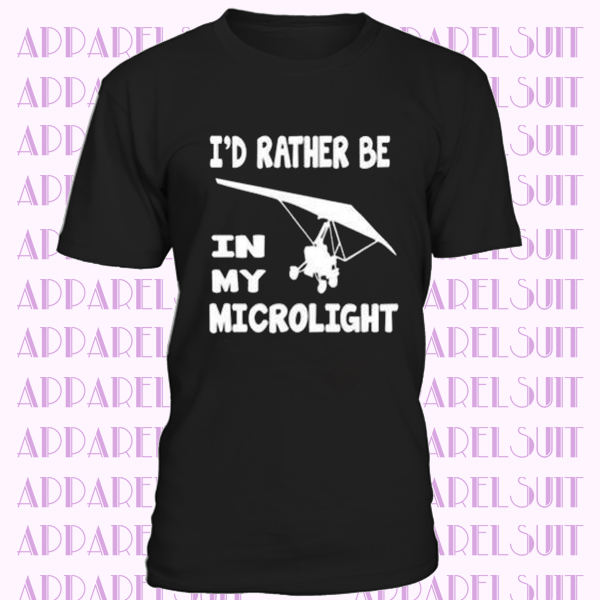 I'd Rather Be In My Ultraleicht Fliegend Flugzeug Herren T-Shirt