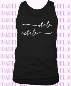 Inhale Exhale Yoga Racerback Tank, Cute Yoga Tank Top, Namaste Savasana Hatha Yoga Zen Shirt