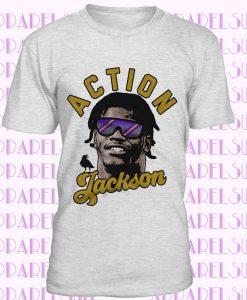 Lamar Jackson Action Jackson Baltimore Ravens Inspired Unisex T-Shirt