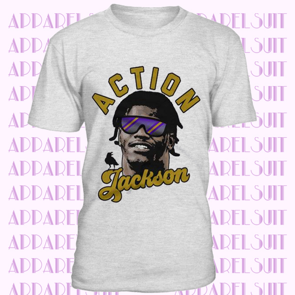 Lamar Jackson Action Jackson Baltimore Ravens Inspired Unisex T-Shirt