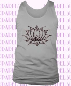 Lotus Flower Tank - Muscle Tee - Yoga Tank - Screen Print - Summer Shirt - Vacay Shirt - Gift for Women - Tank Top for Women