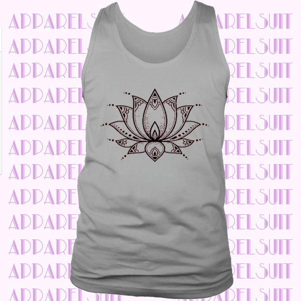 Lotus Flower Tank - Muscle Tee - Yoga Tank - Screen Print - Summer Shirt - Vacay Shirt - Gift for Women - Tank Top for Women