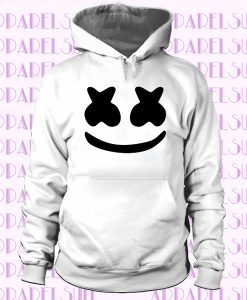 MARSHMELLO For YOUTH and ADULTS white and black Hoodie