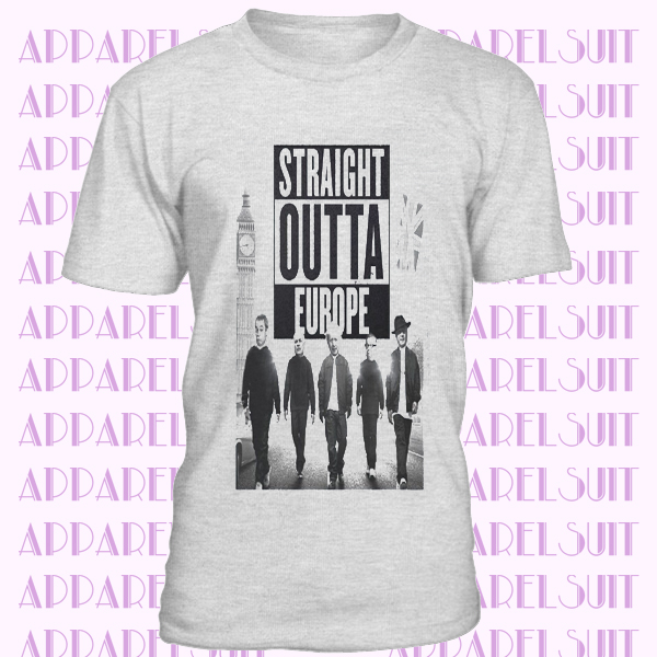 Mens Straight Outta Europe T Shirt Funny Brexit T-Shirt