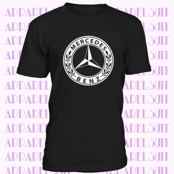 Mercedes Benz Round Logo 100% Cotton Crew Neck T-shirt