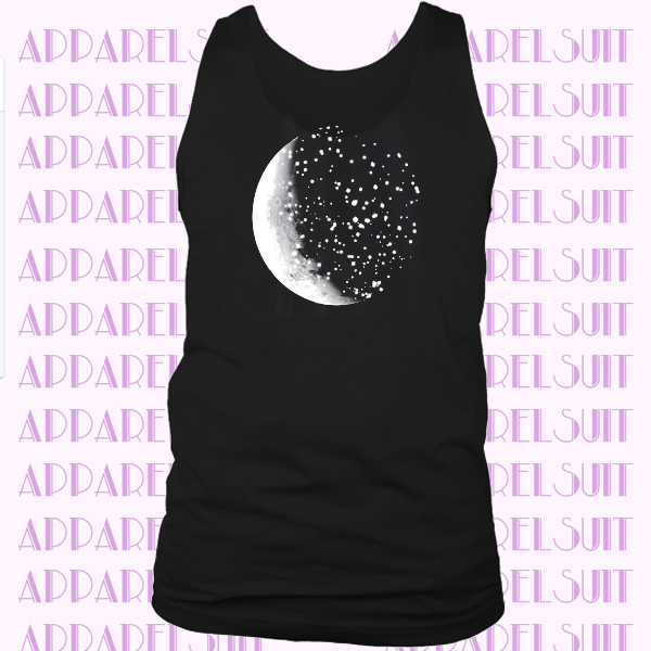 Moon and Star Shirt Moon night Shirt Moon Tank top Shirt Muscle Tank Top Womens