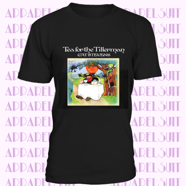 New Cat Stevens Tea for Tillerman Music Legend Men's Black T-Shirt