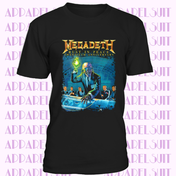 New Megadeth Rust In Peace Metal Rock Band T-Shirt