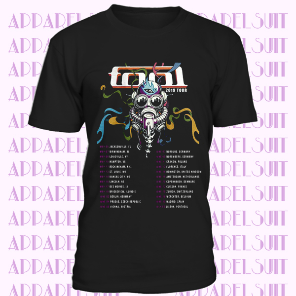 New TOOL Band Tour with 2019 dates Men's Black T-Shirt