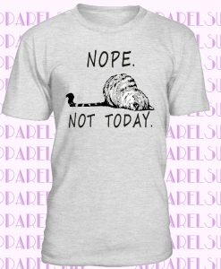 Nope Not Today Funny Lazy Cat Kitten Lover Men's T-Shirt Cat Lover Tee Gift New