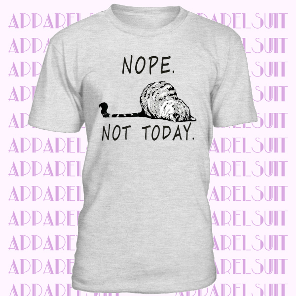 Nope Not Today Funny Lazy Cat Kitten Lover Men's T-Shirt Cat Lover Tee Gift New