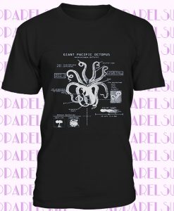 Octopus Anatomy T-shirt, Beach Tee, Octopus Shirt, Science T-shirt