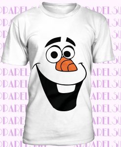 Olaf Face T-Shirt, Olaf Emoji Tee, Frozen Olaf Design Shirt, Olaf Snowman Happy Face Shirt, Olaf Halloween Costume T-Shirt