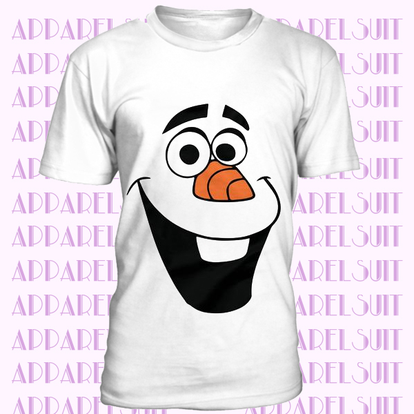 Olaf Face T-Shirt, Olaf Emoji Tee, Frozen Olaf Design Shirt, Olaf Snowman Happy Face Shirt, Olaf Halloween Costume T-Shirt