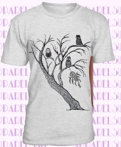 Owls T-shirt Women's Tree Owl Dream catcher Tee Shirt Women's T Shirt American Apparel womens tshirt gift for her back to school