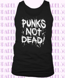 Punks Not Dead Tank Top Womens SCREENPRINTED Punk Top vest Retro Grunge ladies