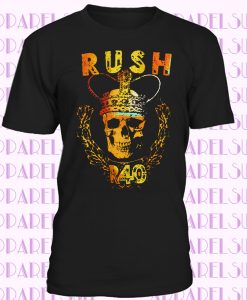 RUSH Concert Band T-Shirt R40 2015 Tour BLACK SKULL Print NEW!