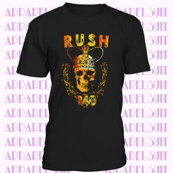 RUSH Concert Band T-Shirt R40 2015 Tour BLACK SKULL Print NEW