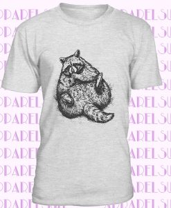 Raccoon T Shirt - Wildlife Tee Shirt - Wild Raccoon Tee - Woodland Creature - Unisex American Apparel T Shirt