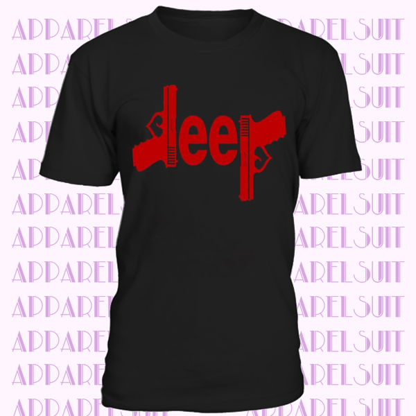 Red Jeep Gun T-shirt