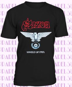 SAXON WHEELS OF STEEL '80 ANGEL WITCH RAVEN T-SHIRT