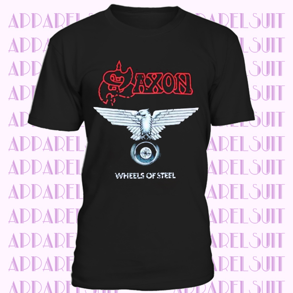 SAXON WHEELS OF STEEL '80 ANGEL WITCH RAVEN T-SHIRT